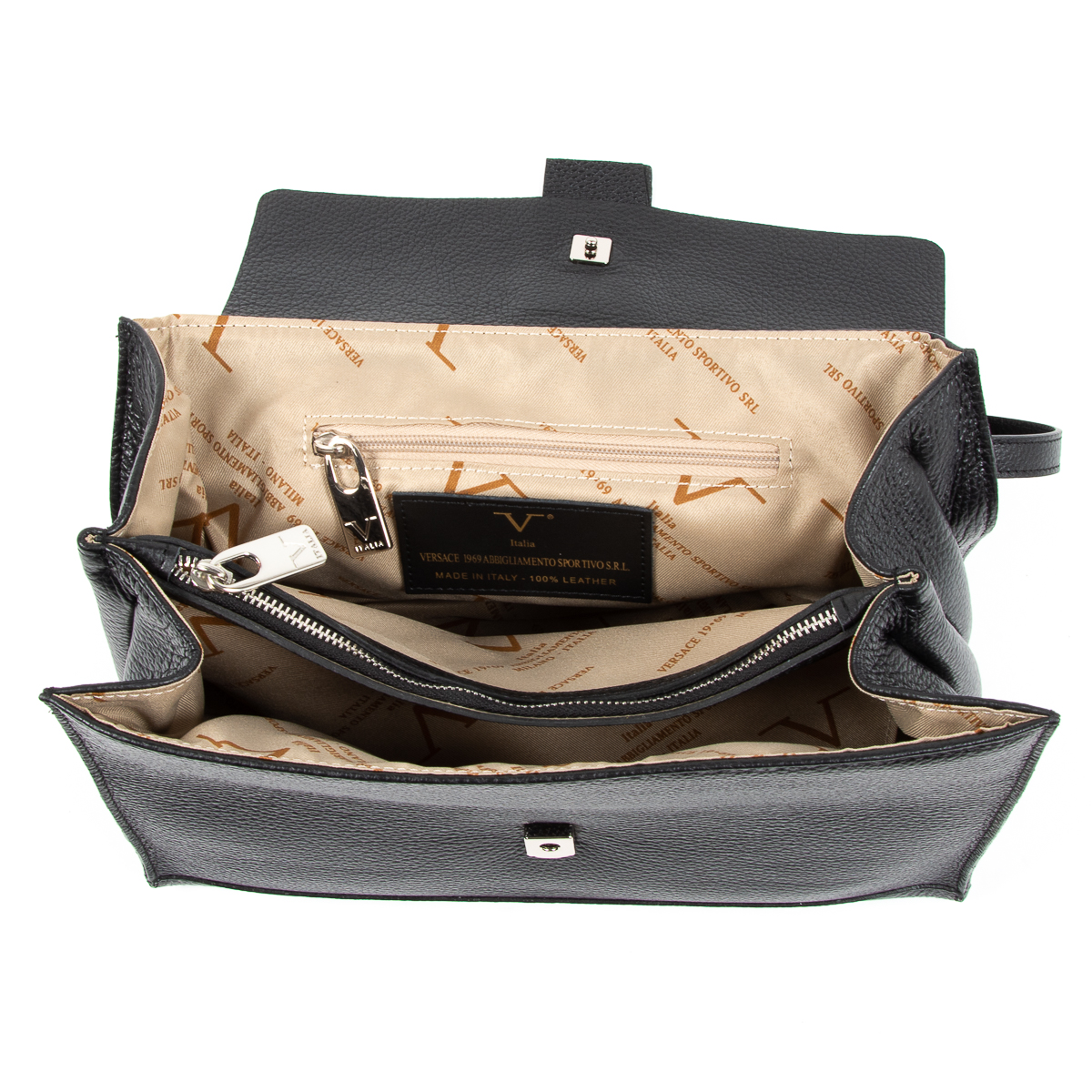 V 1969 Italia Borsa da donna nera ELLY