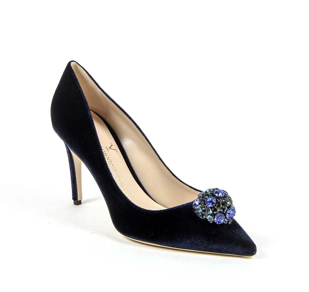 Décolleté da donna V 1969 Italia 3104104 VELLUTO BLU ROYAL