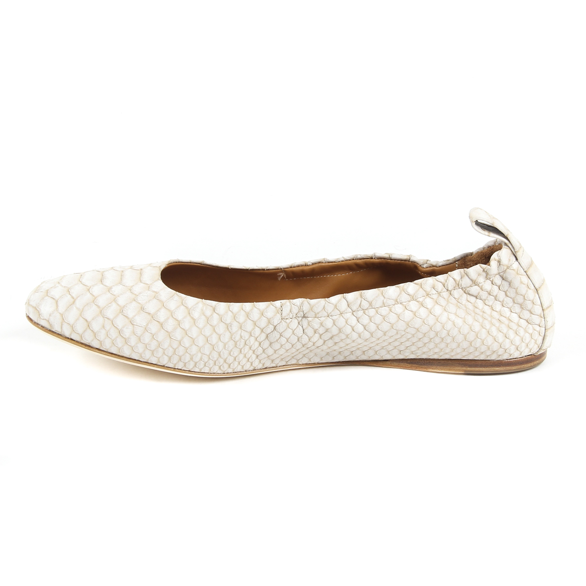 V 1969 Italia Ballerina da donna GEMI01 PITONE STAMPATO BEIGE