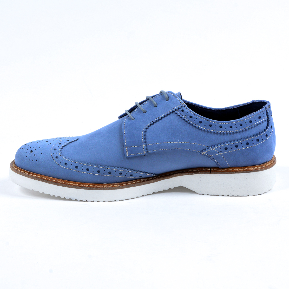 V 1969 Italia Scarpe Oxford Brogue da uomo Blu PEDRO