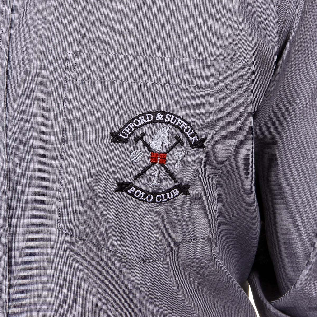 Camicia da uomo Ufford & Suffolk Polo Club USC02 B2 NERO