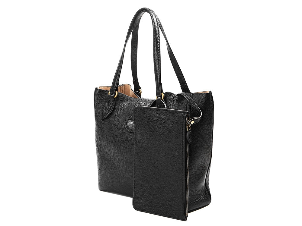 Borsa tote in pelle con logo GG