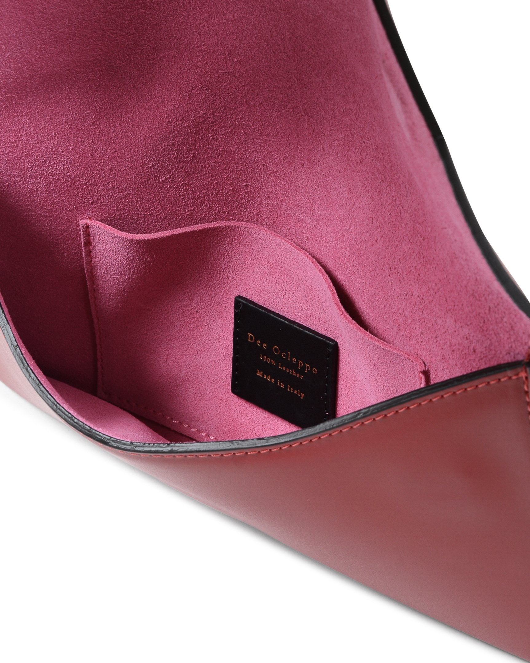 Pochette in pelle a busta - Rubino