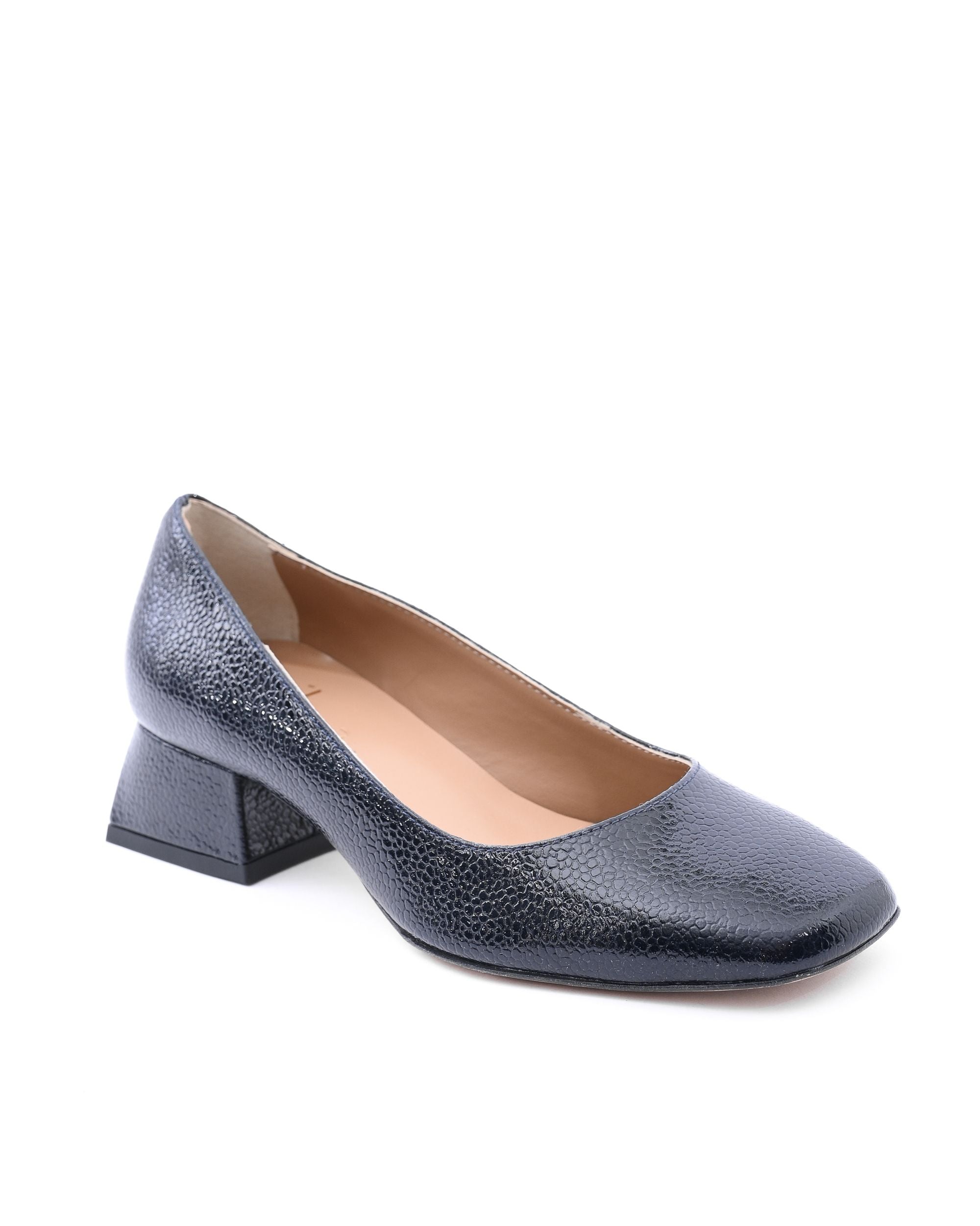 19V69 Italia Ballerina con tacco da donna SOFIA BOTTOLATO BLU NOTTE