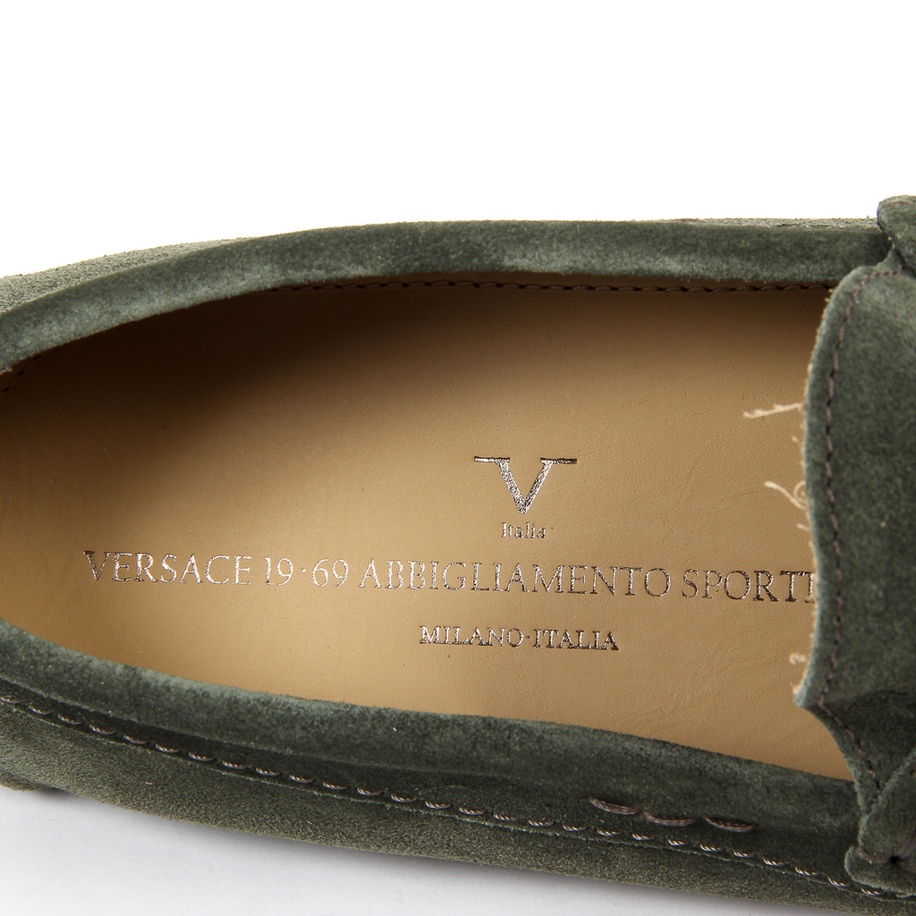 V 1969 Italia Mocassini da uomo verdi STEWART