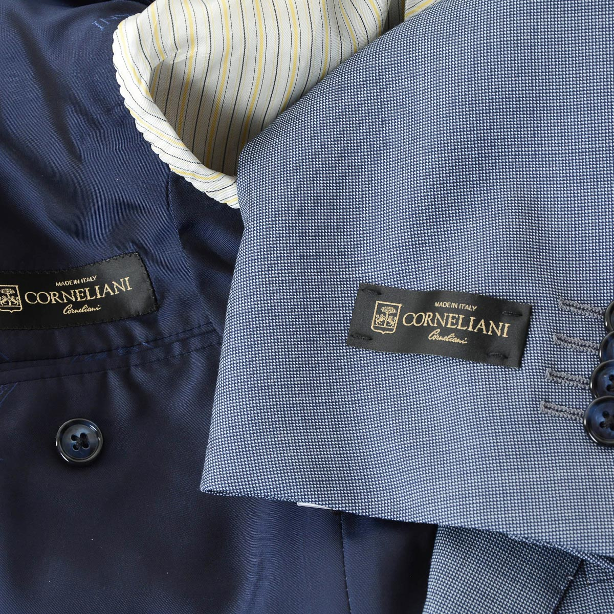 Abito da uomo Corneliani maniche lunghe azzurro Super 110's