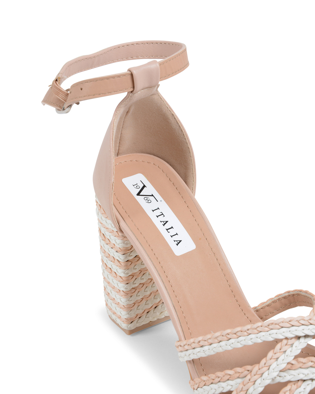 19V69 Italia Sandalo con cinturino alla caviglia da donna Beige V01 BEIGE