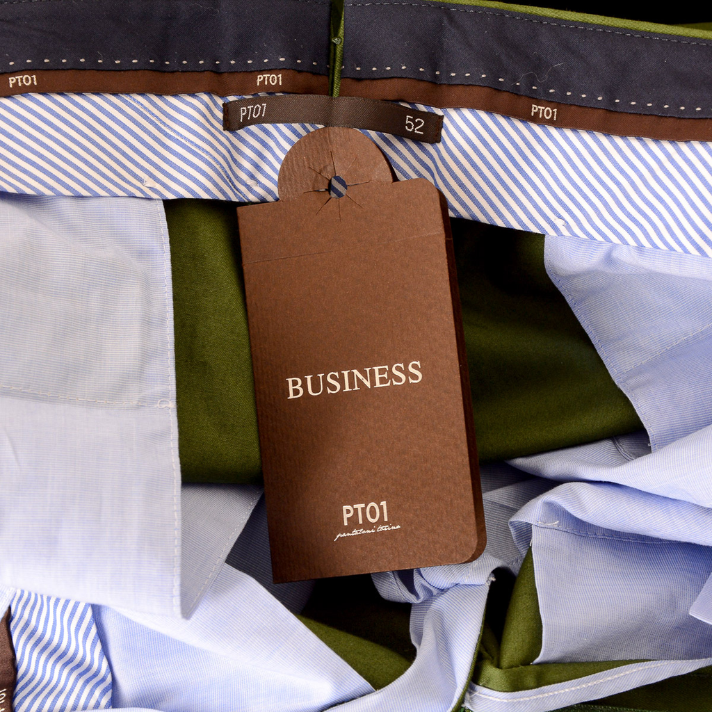 Pantaloni da uomo PT01 verdi BUSINESS