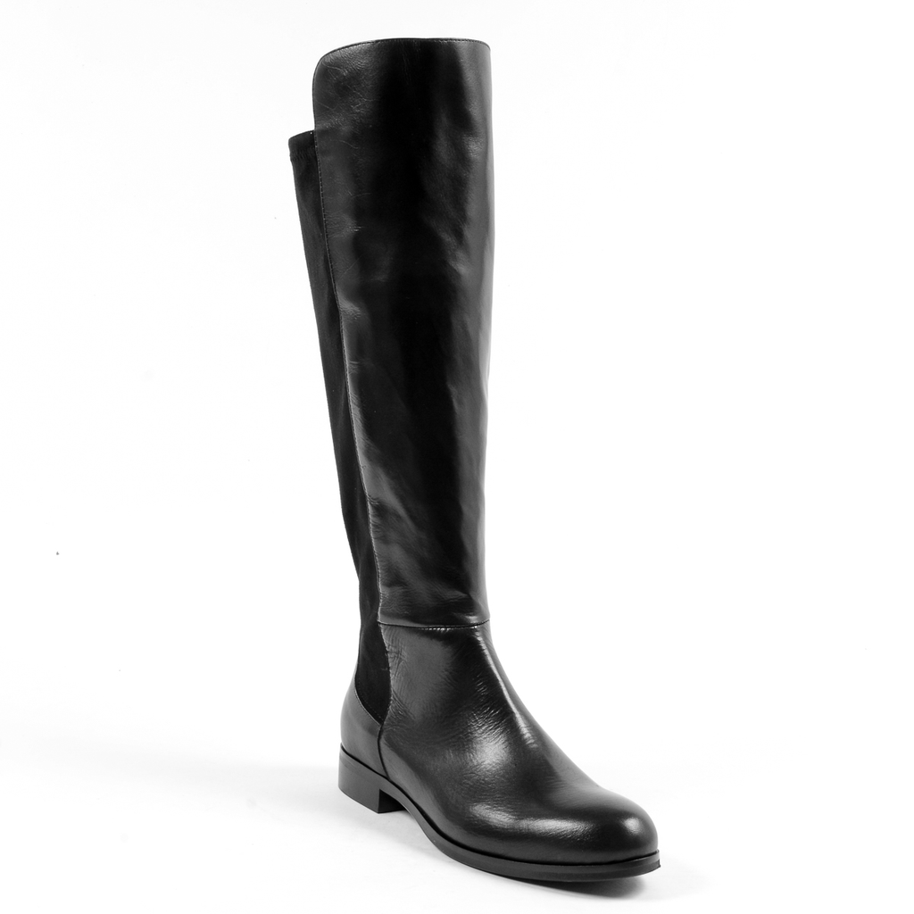 V 1969 Italia Stivale alto da donna nero UVA