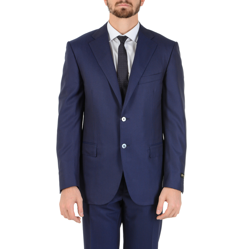 Abito da uomo Corneliani maniche lunghe blu Super 160's