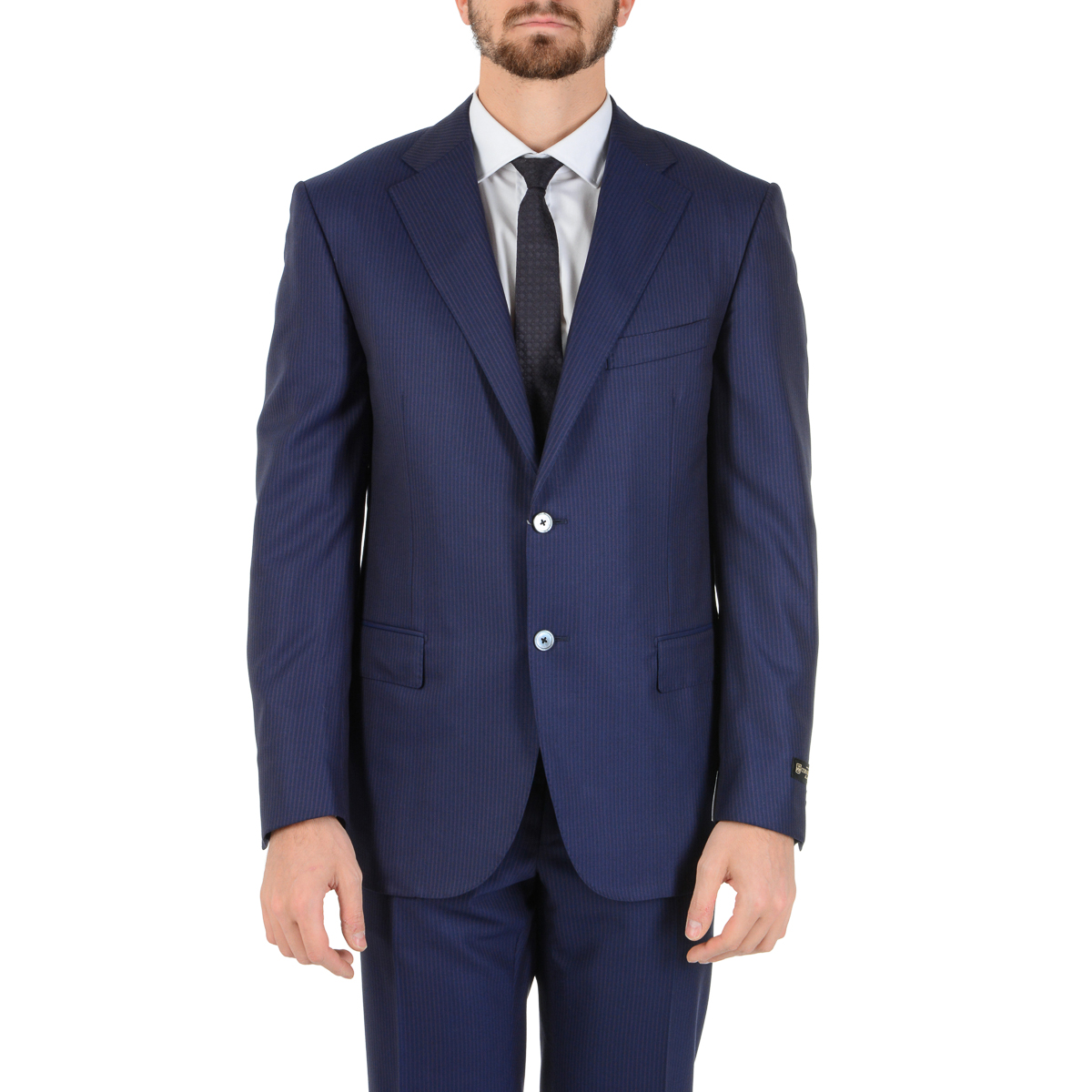 Abito da uomo Corneliani maniche lunghe blu Super 160's