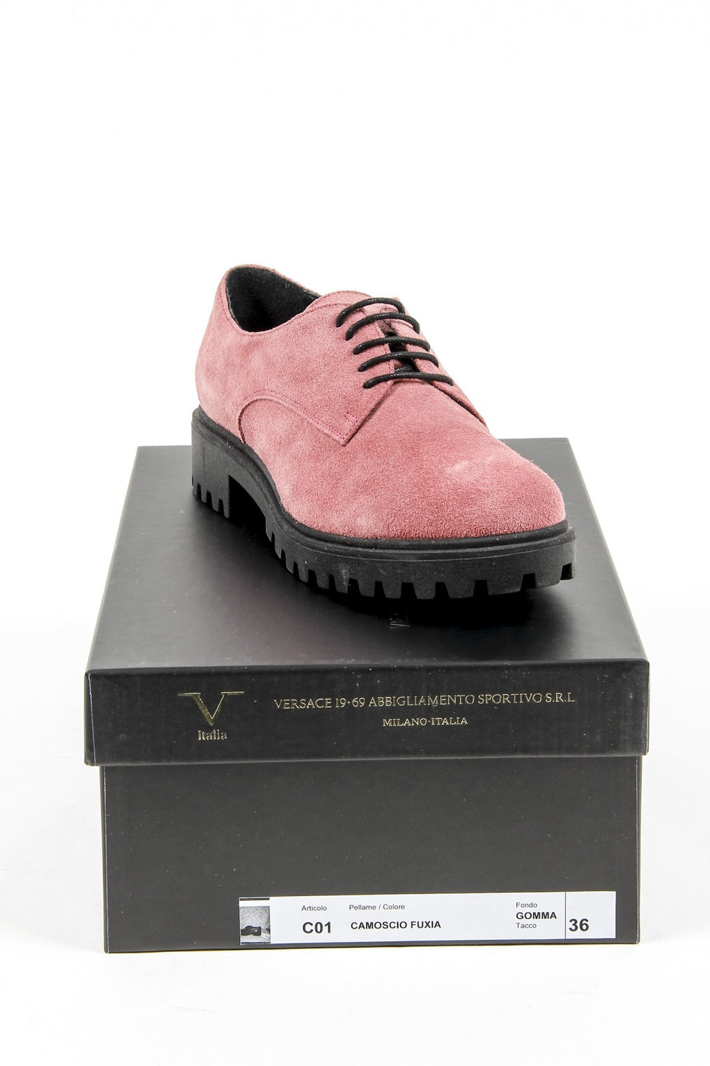 Scarpa stringata da donna V 1969 Italia C01 CAMOSCIO FUXIA