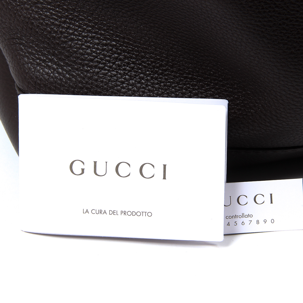 Gucci Borsa da donna in vitello morbido marrone scuro 246358 2140