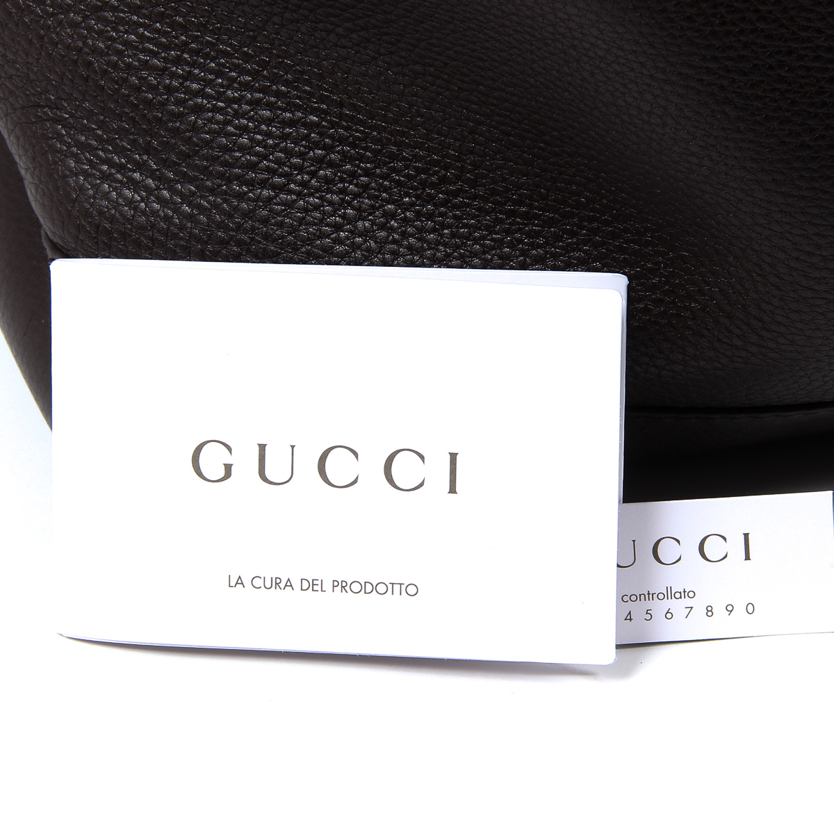 Gucci Borsa da donna in vitello morbido marrone scuro 246358 2140