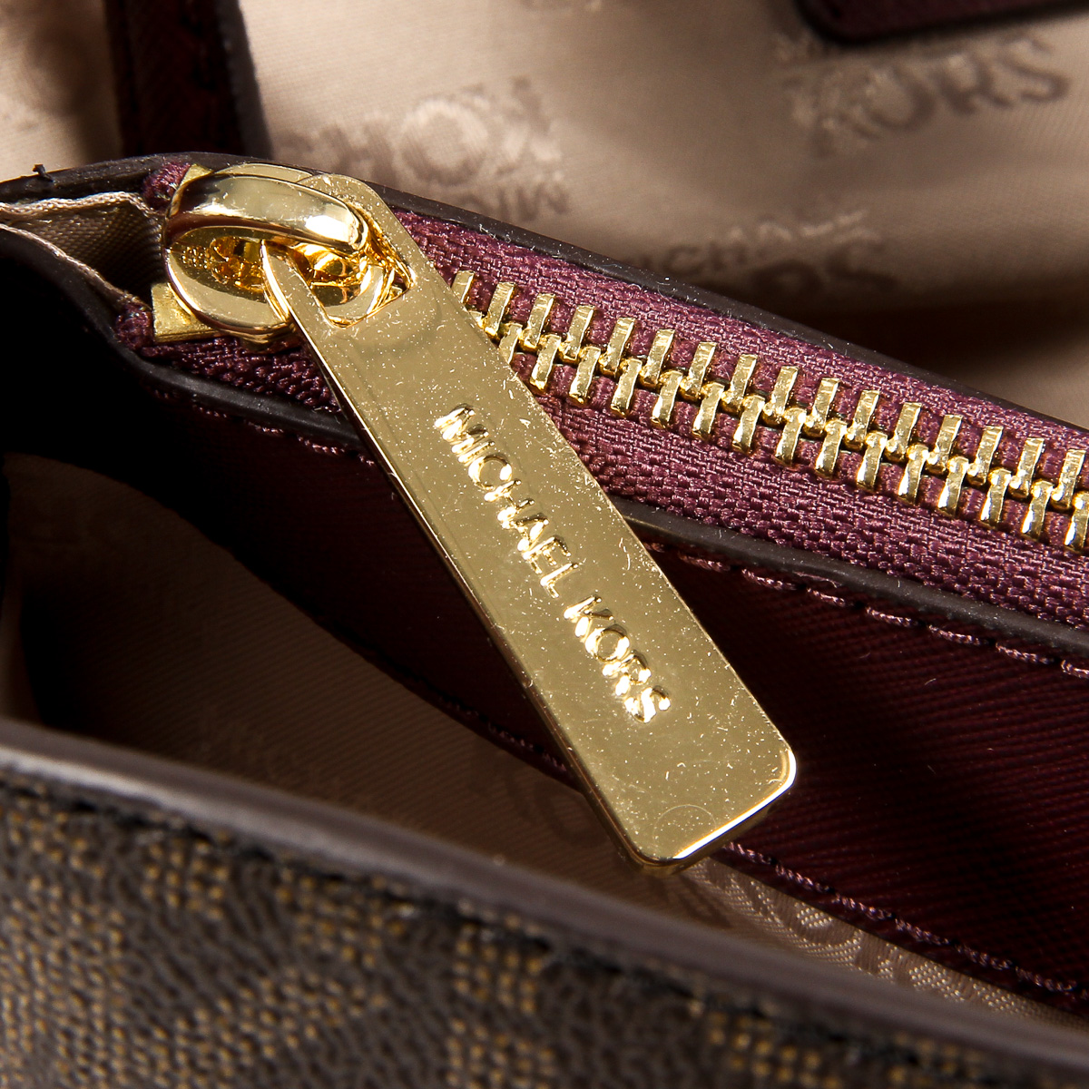 Borsa a mano da donna Michael Kors PORTIA 35F7GPAS3B BRN PLUM