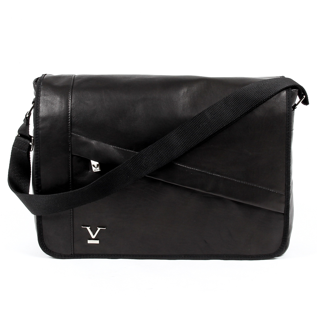 V 1969 Italia Borsa da uomo nera MOSCA