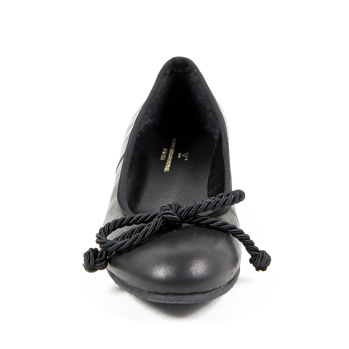 V 1969 Italia Ballerina da donna E08 NAPPA NERO CORDA