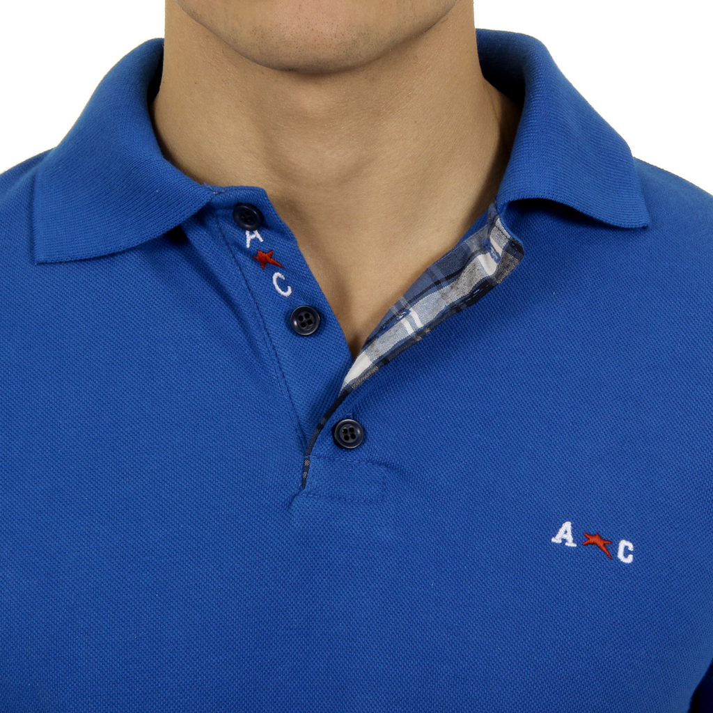 Andrew Charles Polo da uomo a maniche corte blu SEMELO