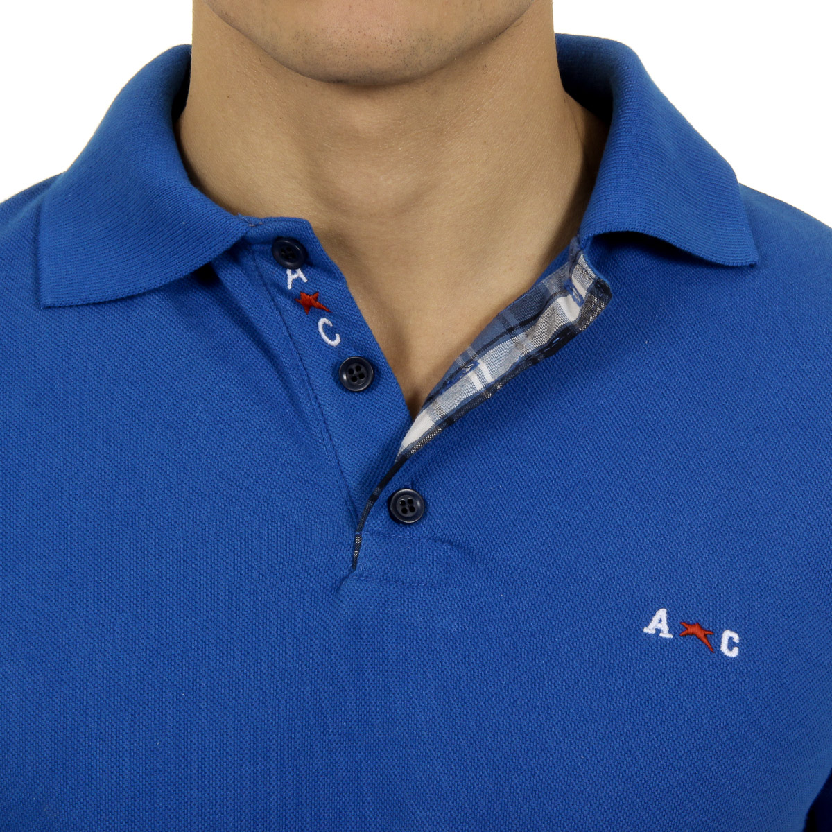 Andrew Charles Polo da uomo a maniche corte blu SEMELO