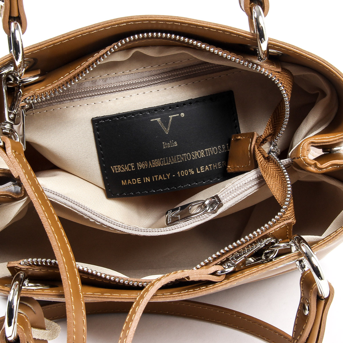 Borsa da donna V 1969 Italia V004-S RUGA CUOIO
