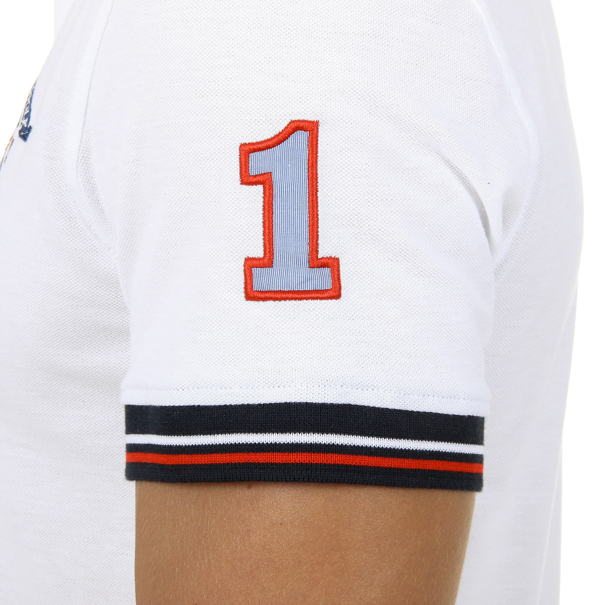 Polo da uomo a maniche corte Ufford & Suffolk Polo Club, colore bianco APACHE
