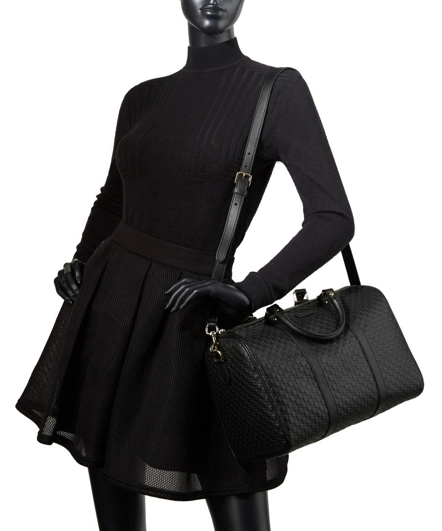 Borsa bauletto Gucci Guccissima in pelle nera