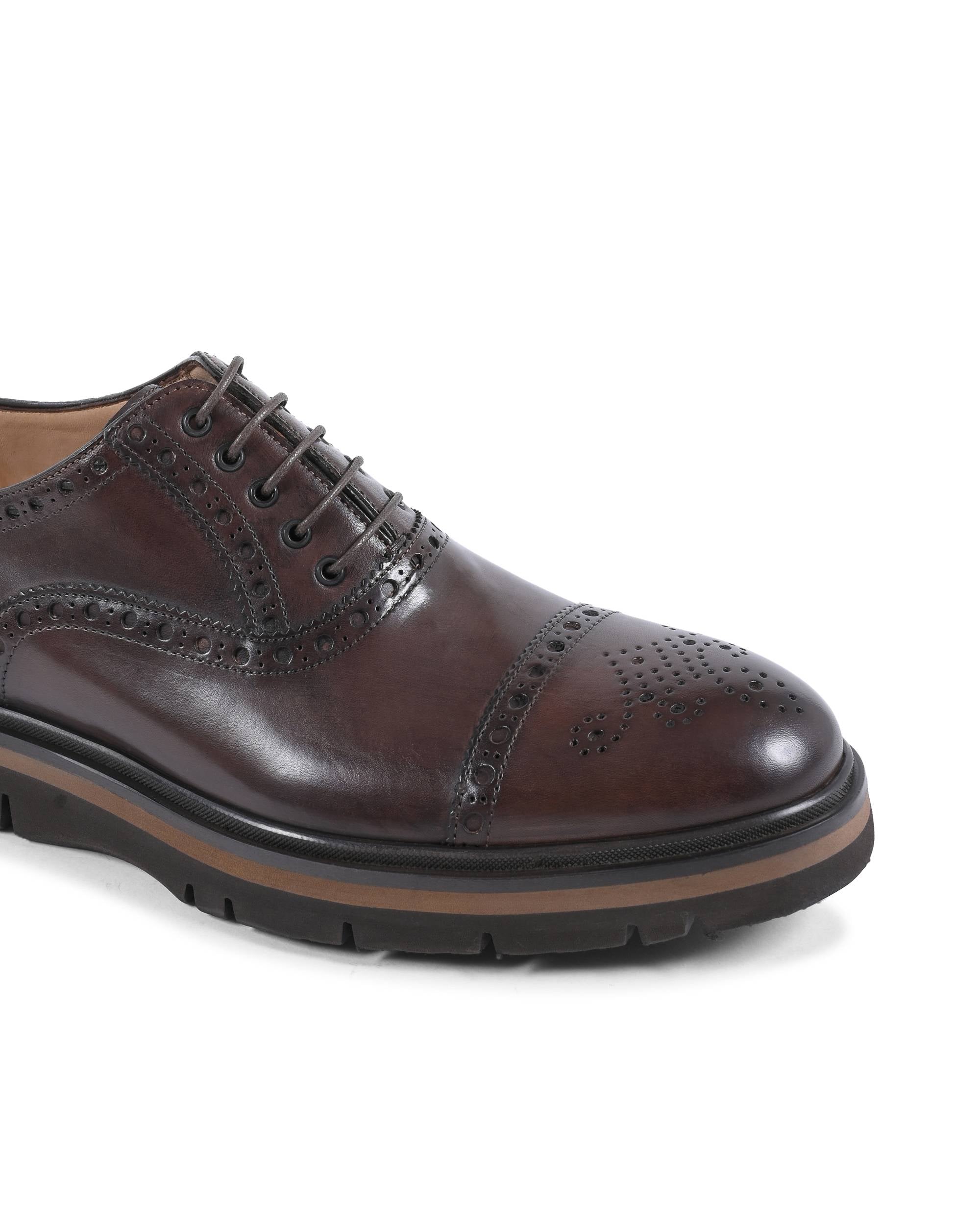 Scarpe brogue da uomo Dee Ocleppo EB130 VITELLO CACAO