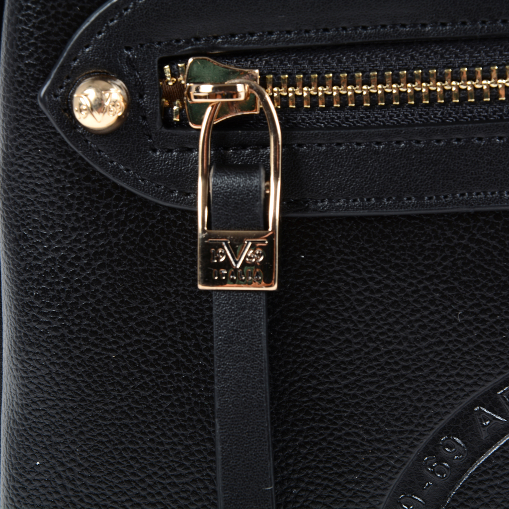 V 1969 Italia Zaino da donna nero SANTORINI