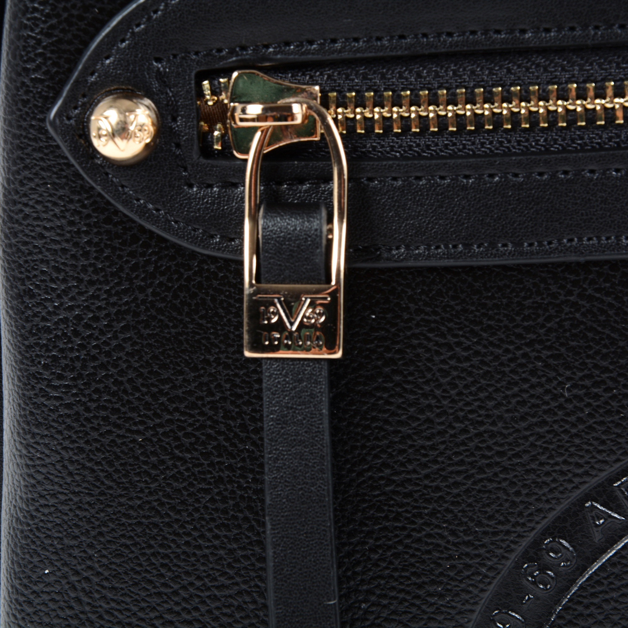 V 1969 Italia Zaino da donna nero SANTORINI