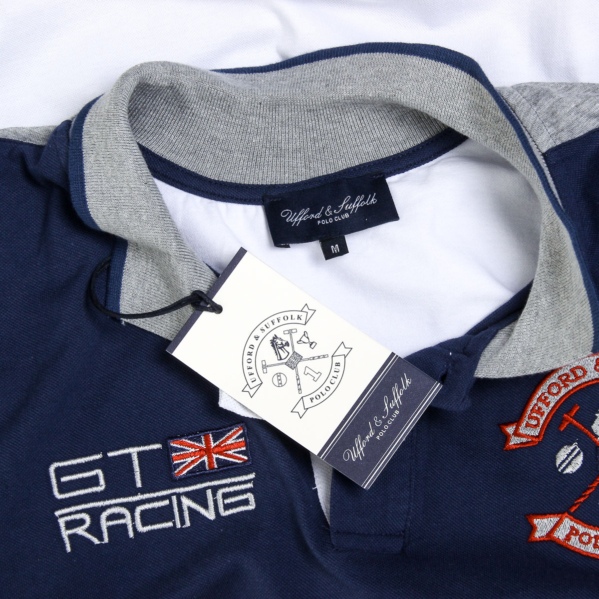 Polo da uomo a maniche corte Ufford & Suffolk Polo Club US001 INDIGO
