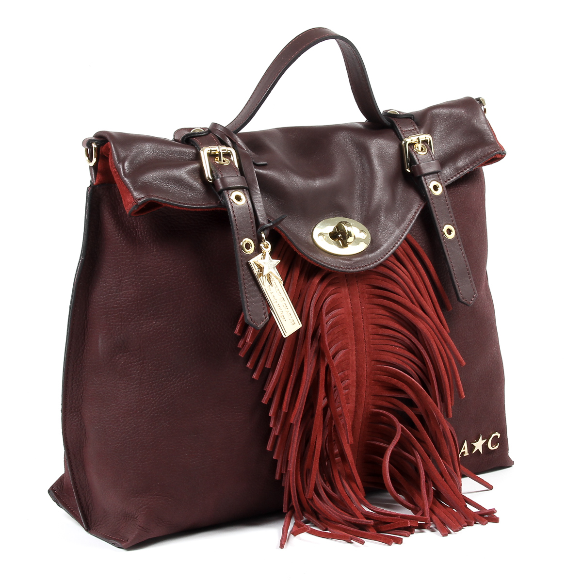 Borsa a mano da donna Andrew Charles Bordeaux LUCY