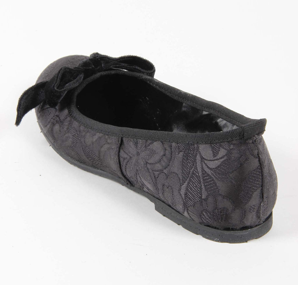 V 1969 Italia Ballerina da donna E08 TESSUTO NERO