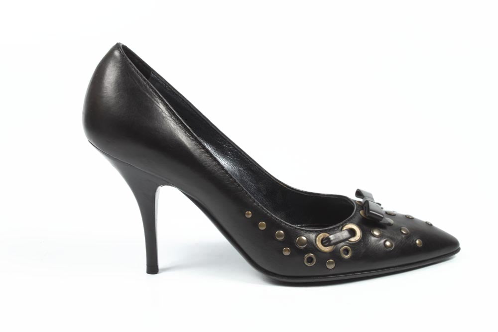 Décolleté da donna Sebastian Milano S1953 ANTICO NERO+OTTONE G