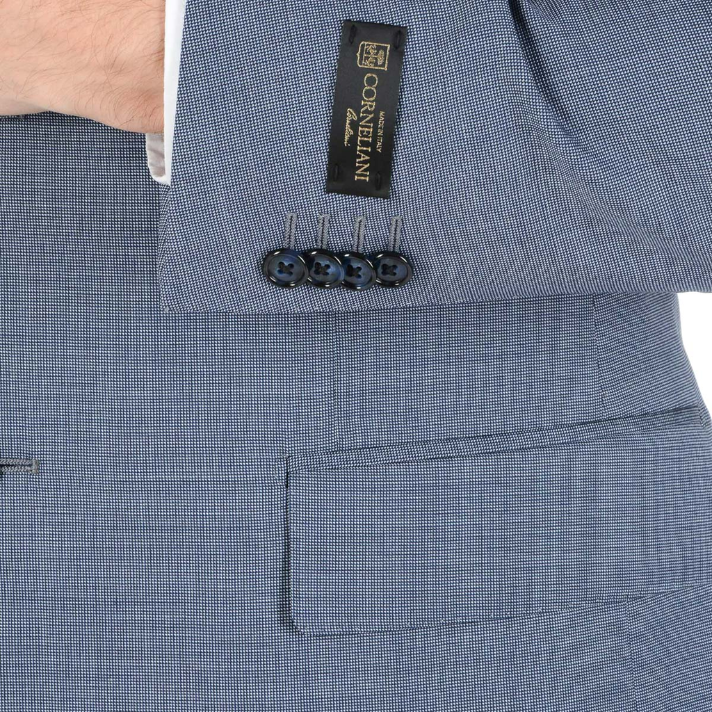 Abito da uomo Corneliani maniche lunghe azzurro Super 110's
