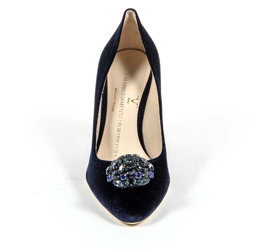 Décolleté da donna V 1969 Italia 3102045 VELLUTO BLU ROYAL
