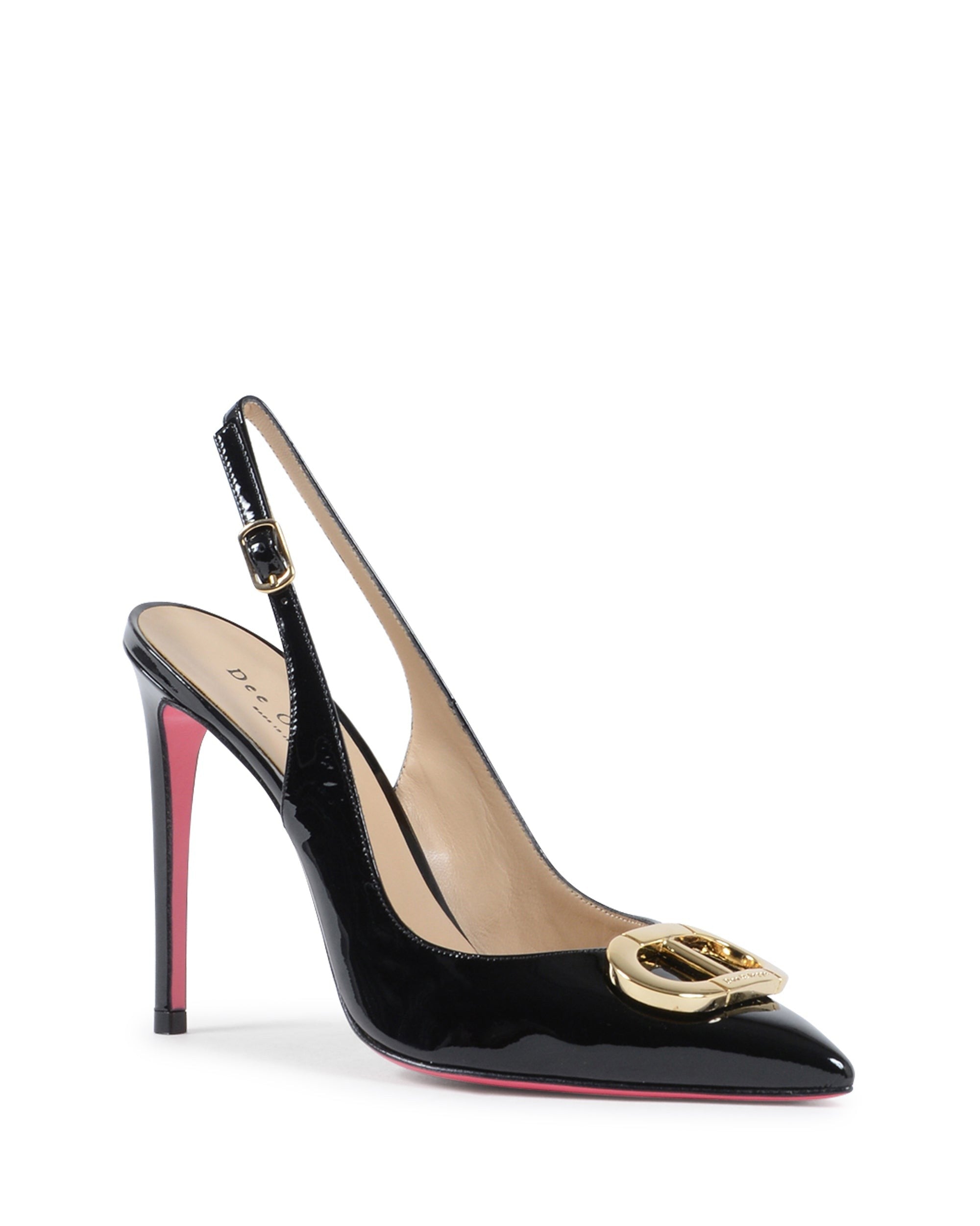 Slinky Logo Slingback - Vernice nera