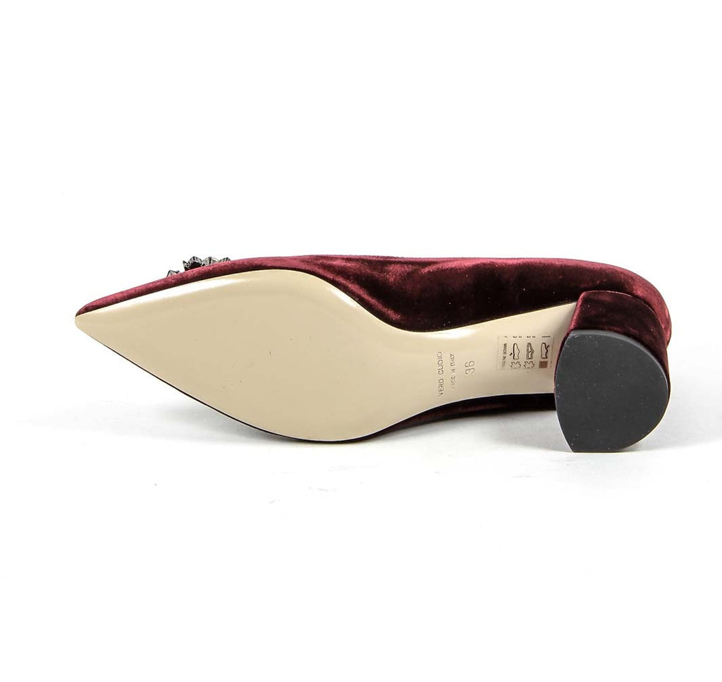 V 1969 Italia Womens Pump 3109244 VELLUTO BORDEAUX