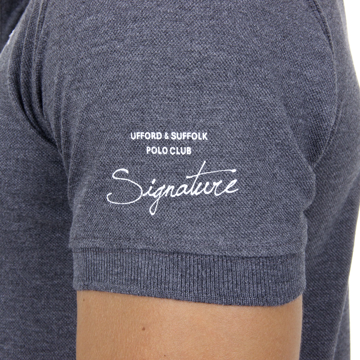 Polo da uomo a maniche corte Ufford & Suffolk Polo Club US026 ANTRACITE