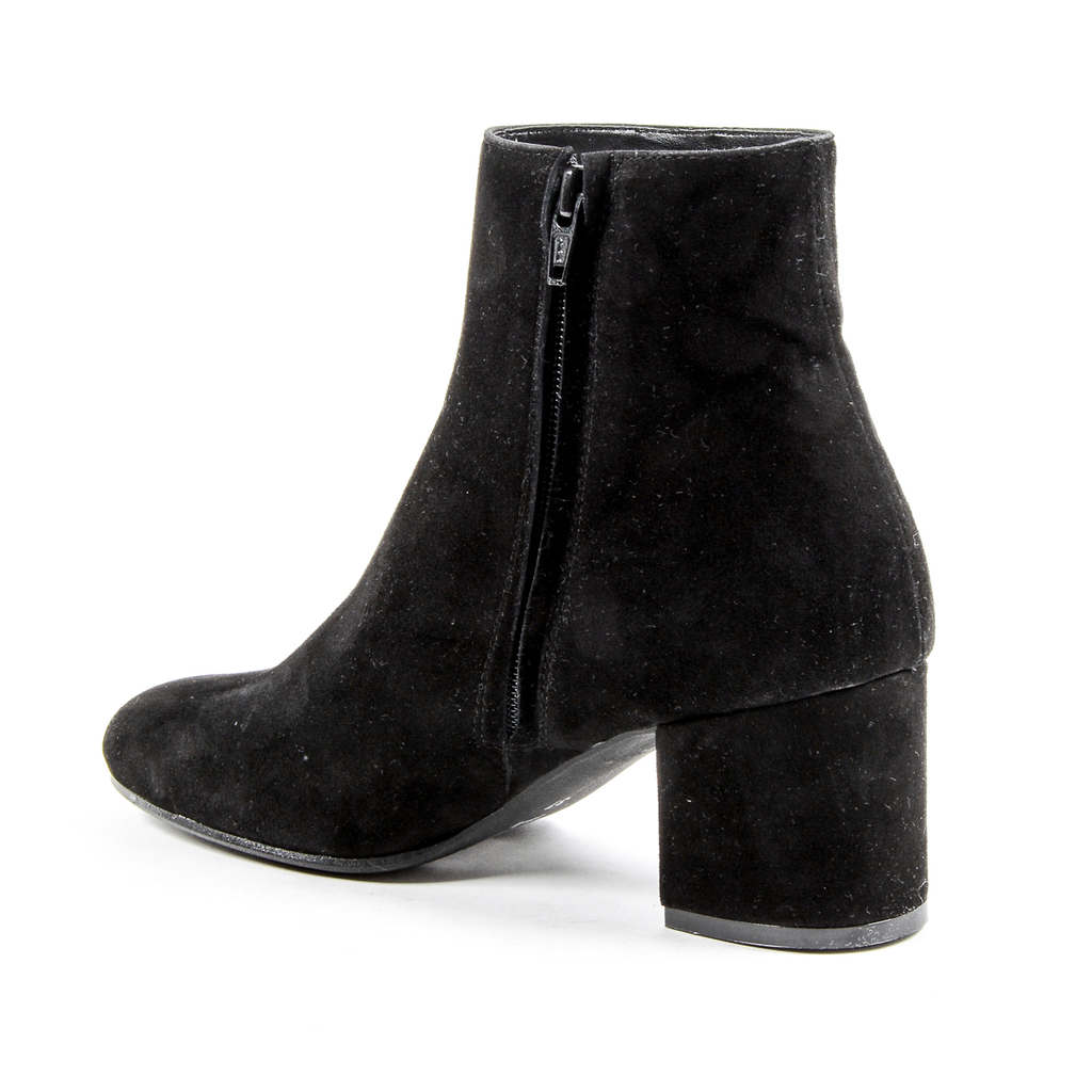 V 1969 Italia Stivaletto con tacco da donna nero MAD