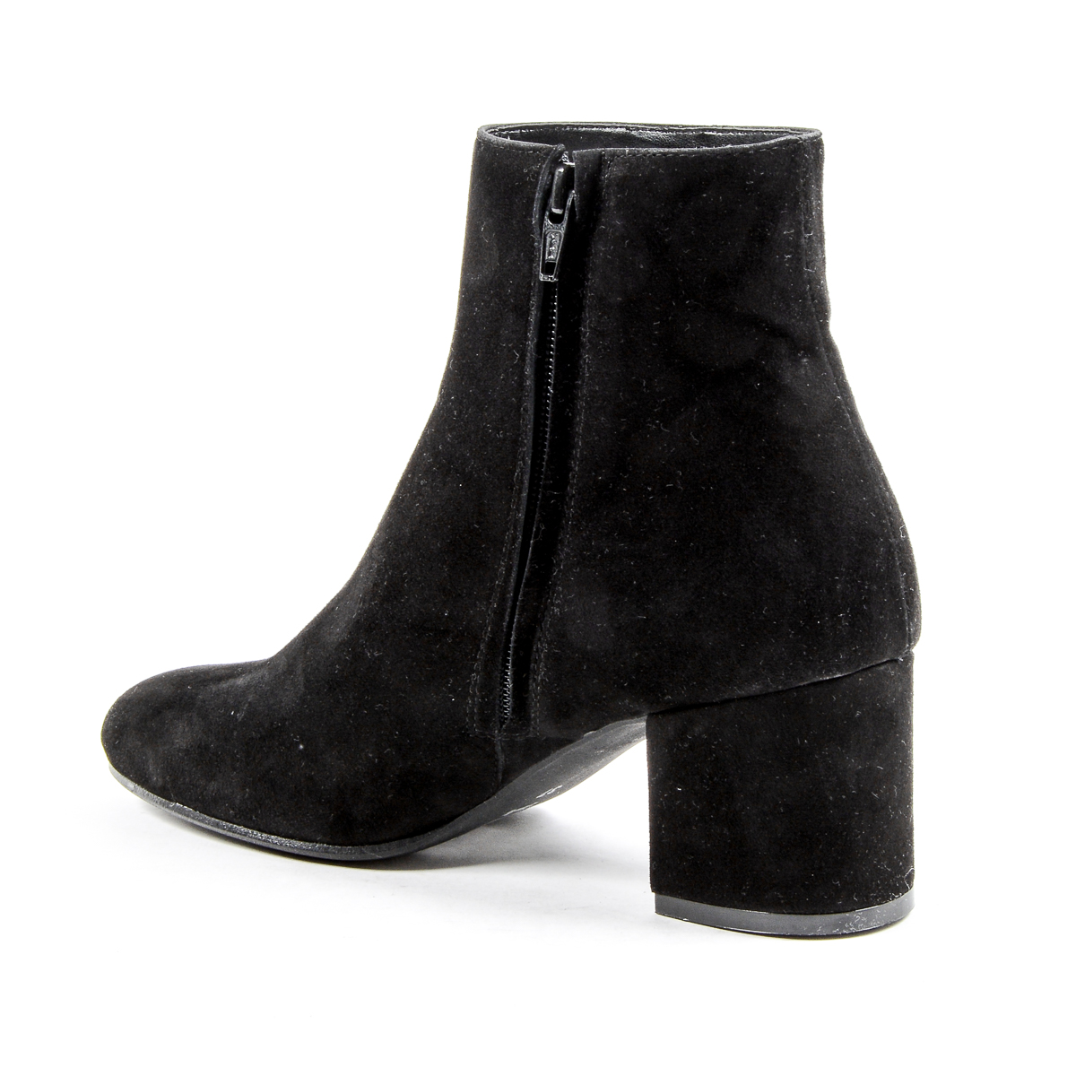 V 1969 Italia Stivaletto con tacco da donna nero MAD