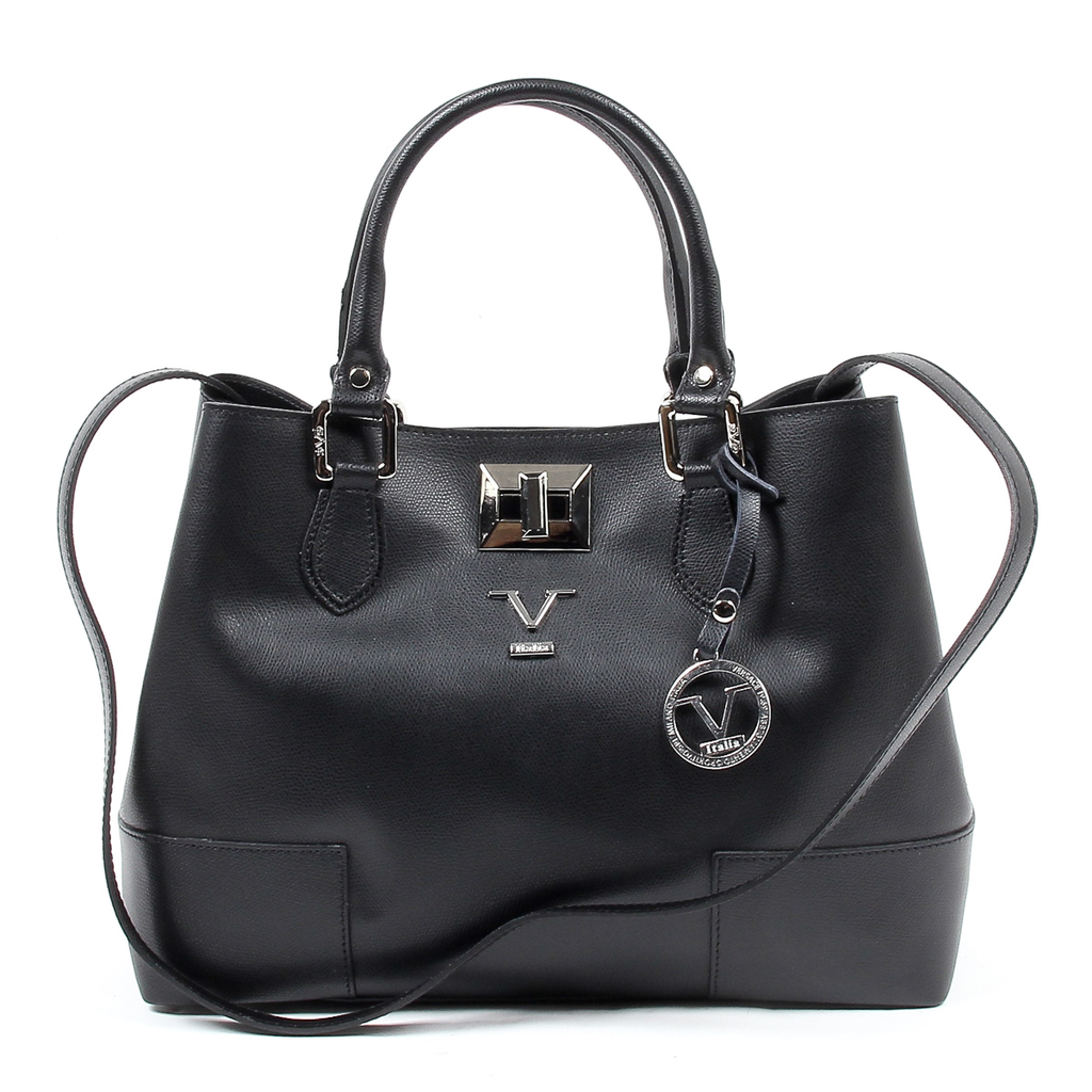 Borsa da donna V 1969 Italia V013-S PALMELLATO NERO