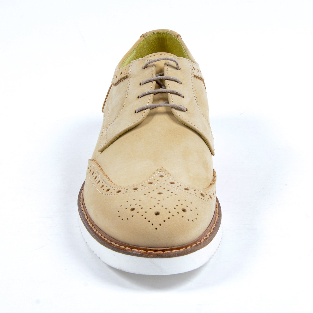 V 1969 Italia Scarpe Oxford Brogue da uomo Beige PEDRO
