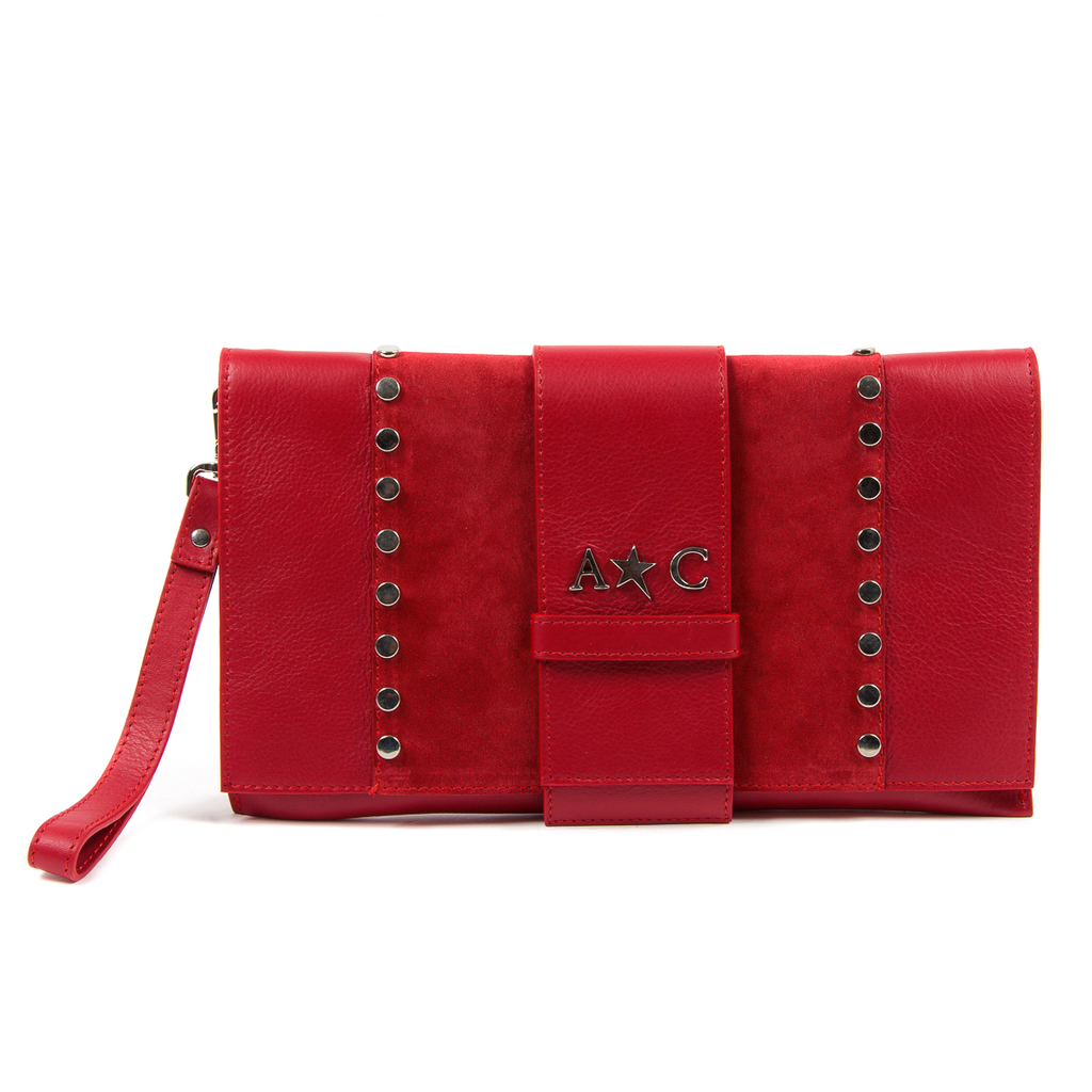 Borsa a mano da donna Andrew Charles rossa CORY