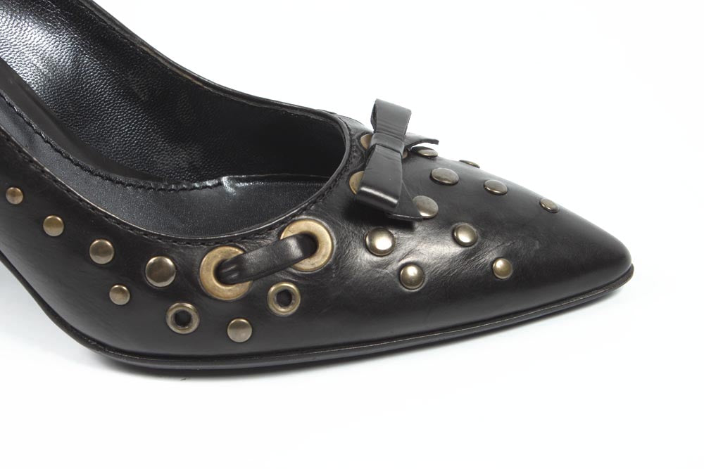 Décolleté da donna Sebastian Milano S1953 ANTICO NERO+OTTONE G