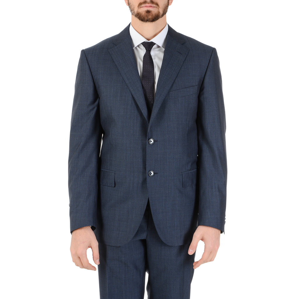 Abito da uomo Corneliani maniche lunghe blu scuro Super 130's
