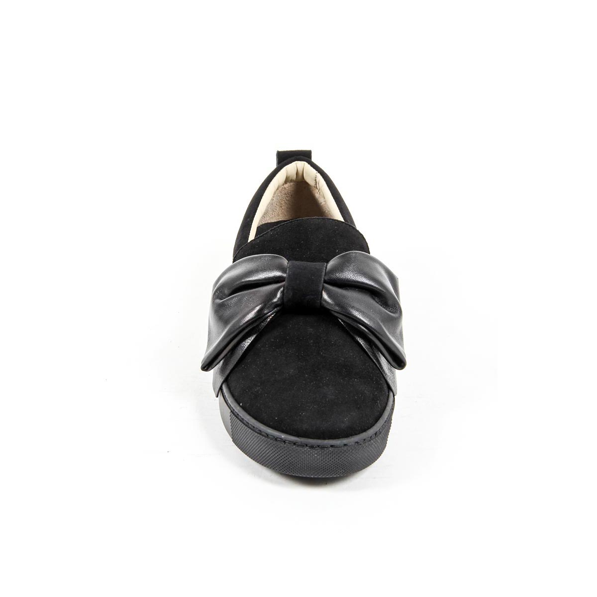 V 1969 Italia Sneaker Slip-On da Donna 302076 CAMOSCIO NERO/NAPPA NERO