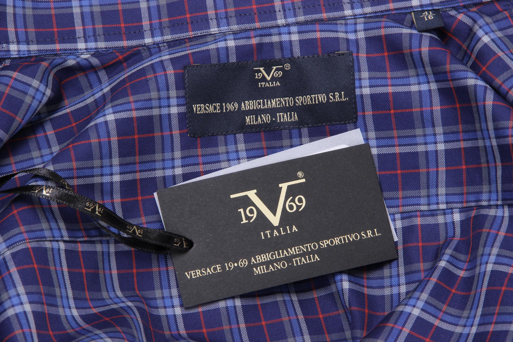 V 1969 Italia Camicia da uomo Modern Classic Fit 377 VAR. 034