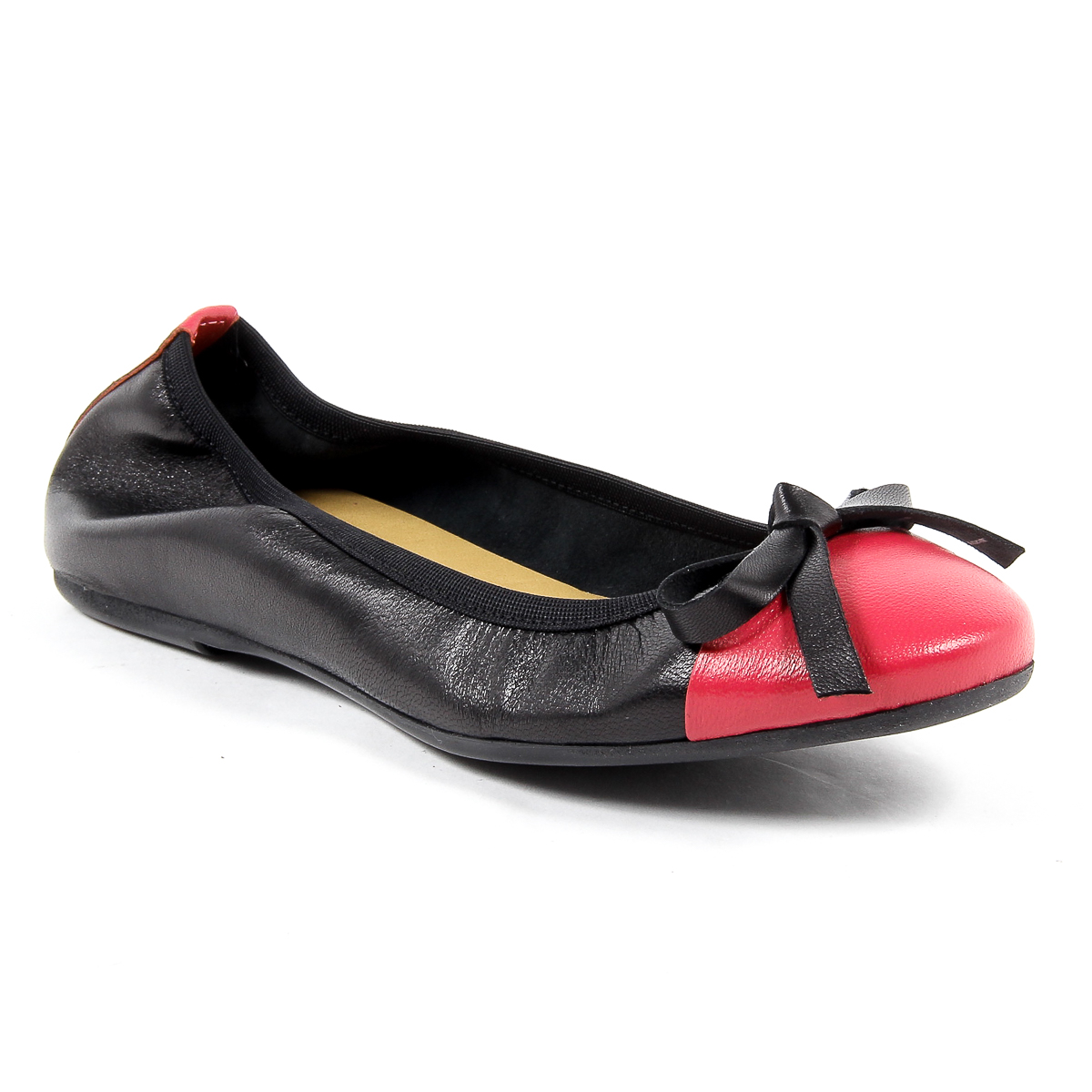 V 1969 Italia Womens Soft Ballerina Black PAMELA