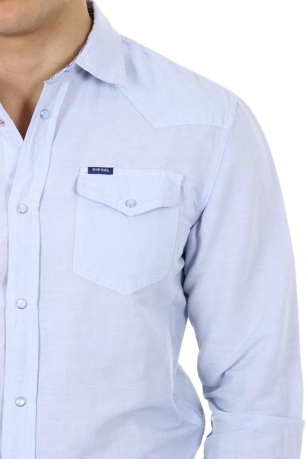 Camicia da uomo Diesel a maniche lunghe S-SULFA 00SGDV 0LAEB 88P