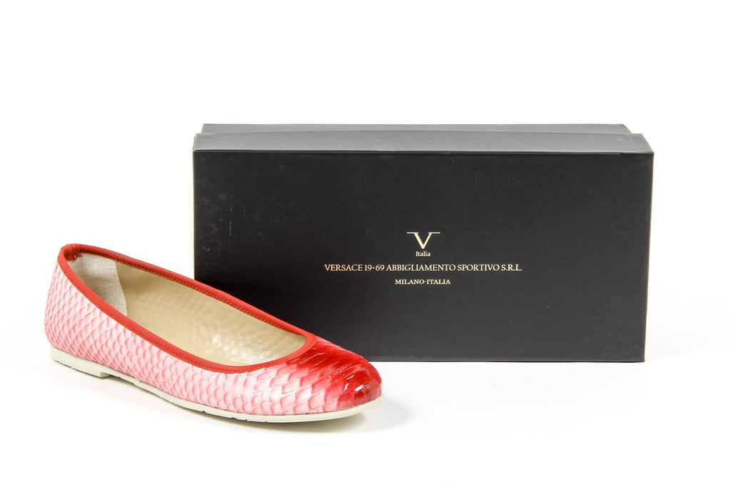 V 1969 Italia Ballerina da donna E08 PITONE ROSSO